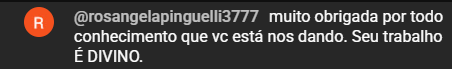 Depoimento de aluna