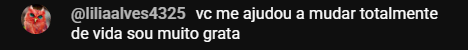 Depoimento de aluna