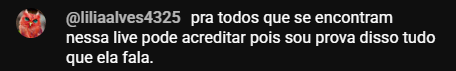 Depoimento de aluna