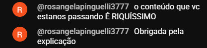 Depoimento de aluna