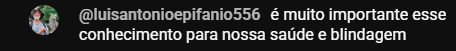 Depoimento de aluna
