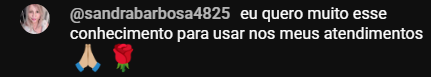 Depoimento de aluna